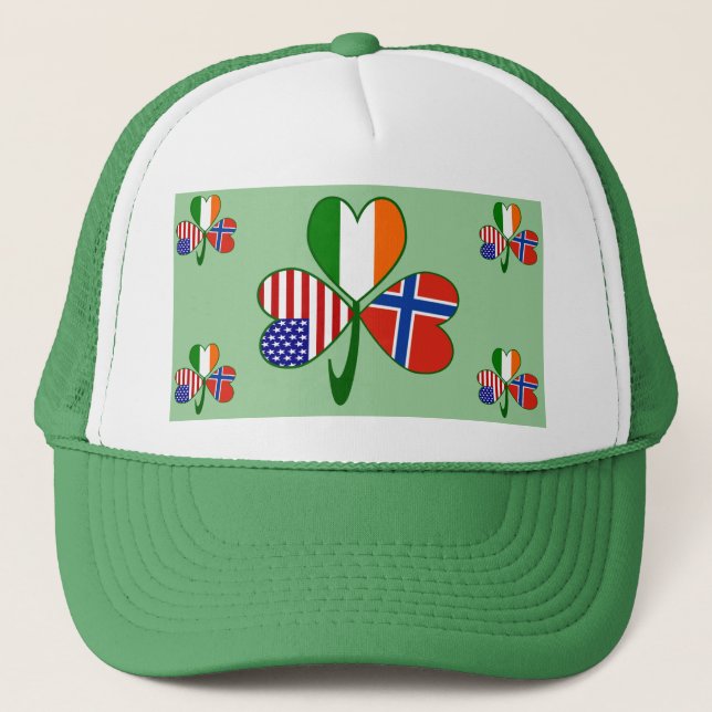 Casquette Norvège et drapeau norvégien (Devant)