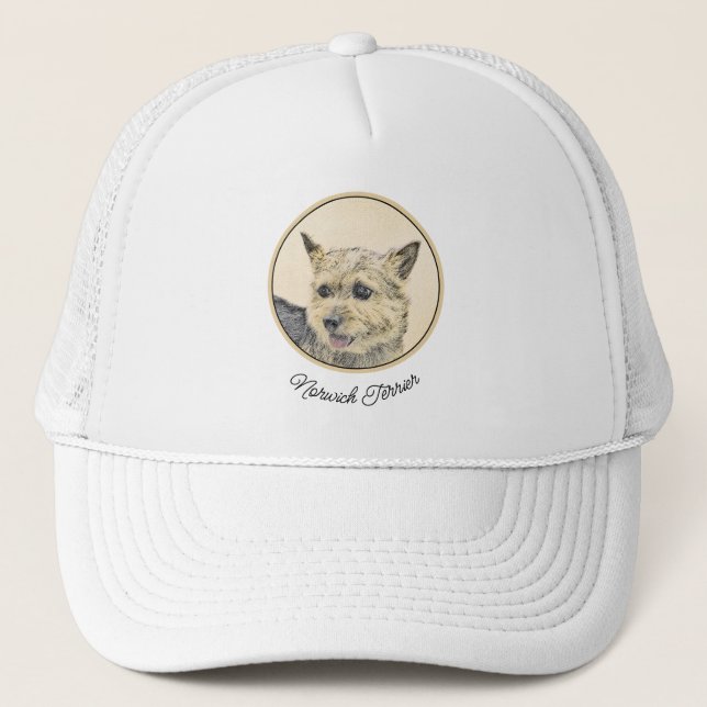 Casquette Norwich Terrier Peinture - Cute Original Chien Art (Devant)