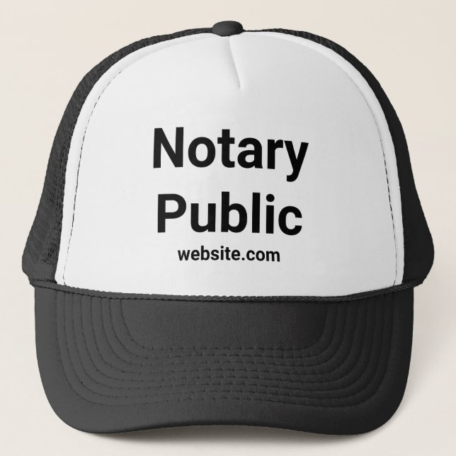 Casquette Nota Public Business Job Title Site Web Votre text (Devant)