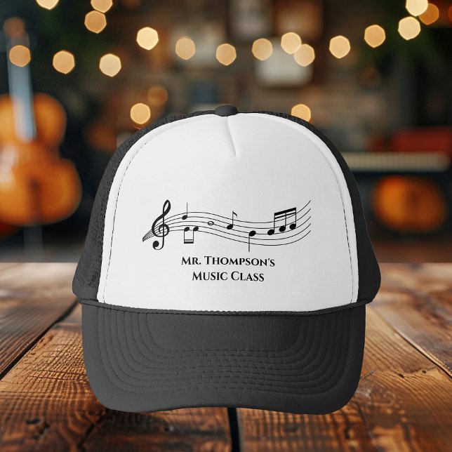 Casquette Notes musicales Bande ou chorale Enseignant Musiqu (Créateur téléchargé)