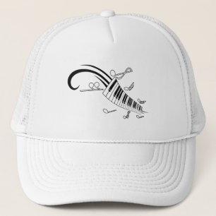 CASQUETTE NOTES MUSICALES PIANO CLAVIER TATTOO GRAPHIQUE