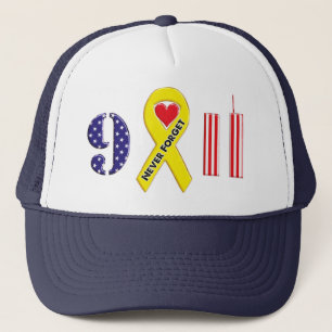 Casquette N'oubliez jamais le 11 septembre Ruban jaune