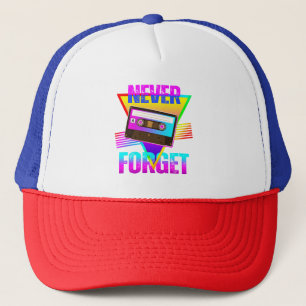 Casquette N'oubliez jamais le magnétophone à cassette rétro