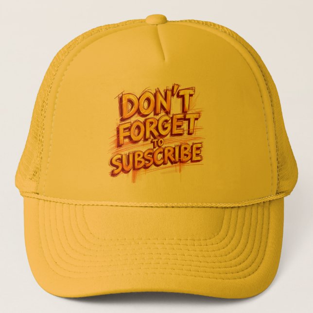 Casquette N'oubliez pas de vous abonner (Devant)