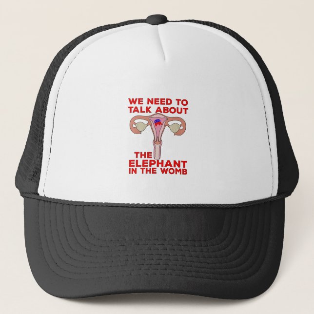 Casquette Nous devons parler de l'éléphant dans le ventre (Devant)