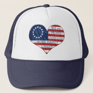 Casquette Nous le coeur de drapeau américain de personnes
