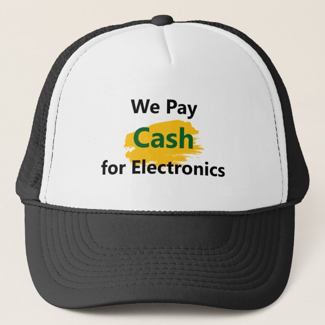 Casquette Nous payons comptant pour l'électronique (Devant)