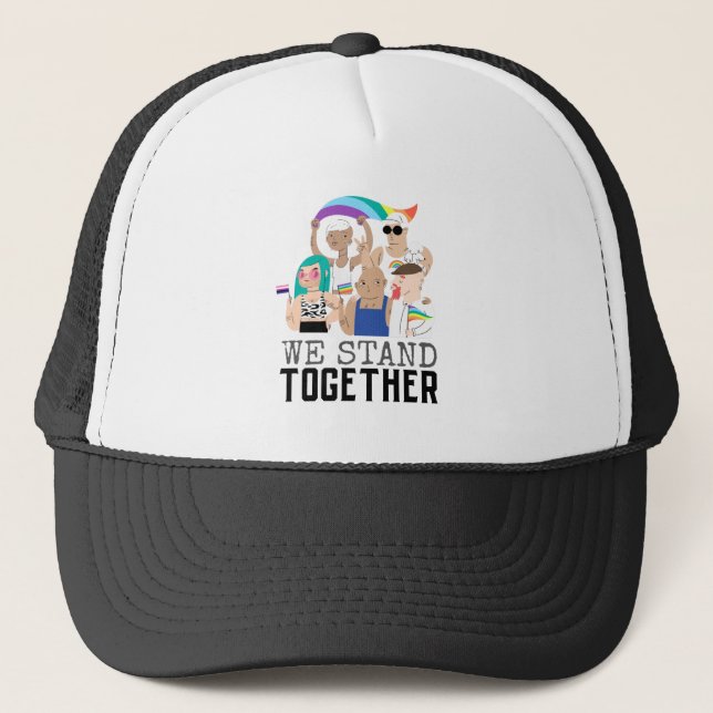 Casquette Nous Sommes Tous Fiers De L'Égalité Des Gens LGBTQ (Devant)