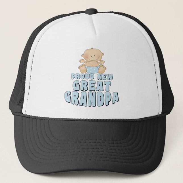 Casquette NOUVEAU grand garçon FIER de grand-papa (Devant)