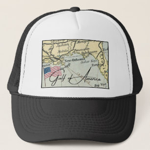 Casquette Nouveau nom du GOLFE d'AMÉRIQUE sur la carte US av
