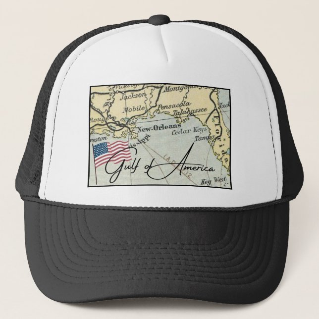 Casquette Nouveau nom du GOLFE d'AMÉRIQUE sur la carte US av (Devant)