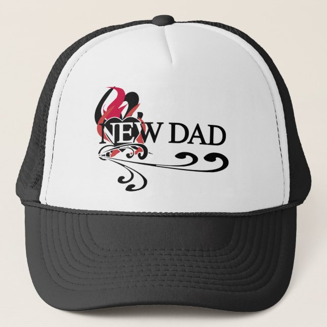 Casquette Nouveau papa de coeur gothique (Devant)