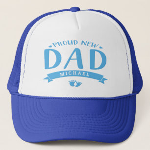Casquette Nouveau papa personnalisé bleu