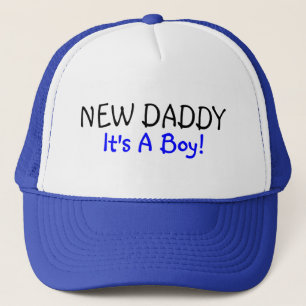 Casquette Nouveau papa son un bleu de garçon