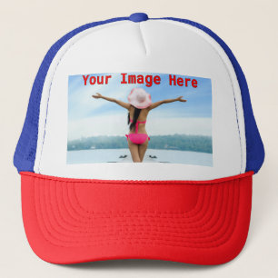 Casquette NOUVEAUTÉ ! Chapeau de camion - Rouge Blanc Bleu -