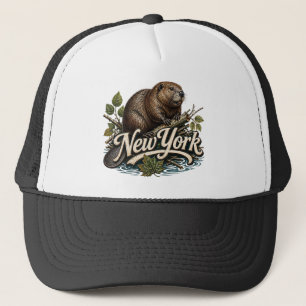 Casquette Nouvelle Art Rétro Faune de Castor de New York