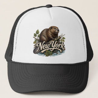 Casquette Nouvelle Art Rétro Faune de Castor de New York