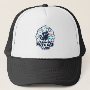 Casquette Nuage Ciel Mignon Chat Amoureux de Chats T-Shirt A