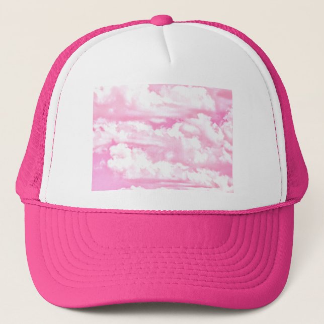 Casquette Nuages dans une décoration rose (Devant)