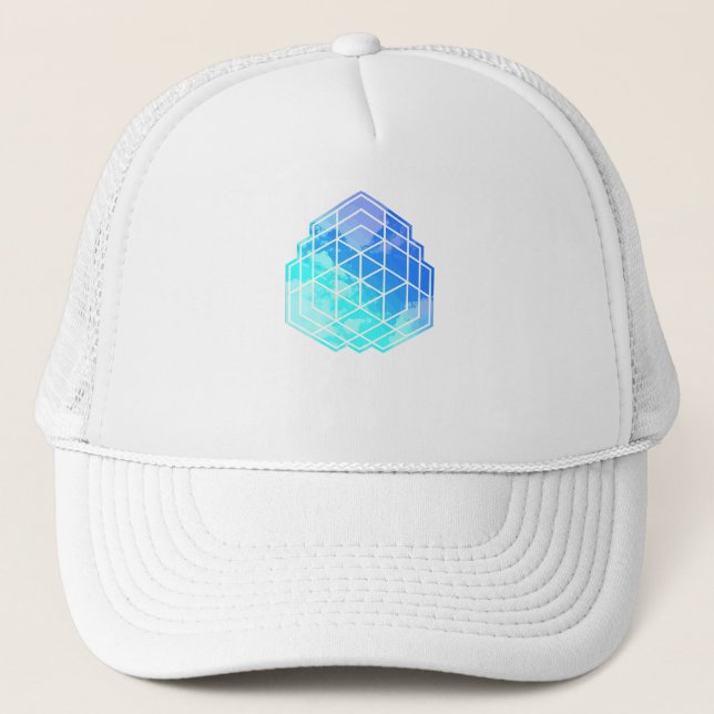 Casquette Nuages de géométrie (Devant)