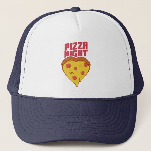 Casquette Nuit de pizza (Devant)