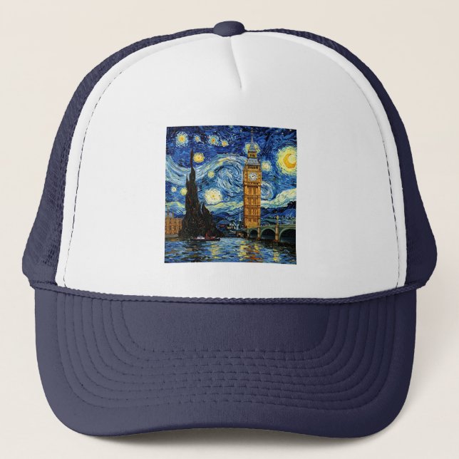 Casquette Nuit étoilée Big Ben Londres Angleterre (Devant)