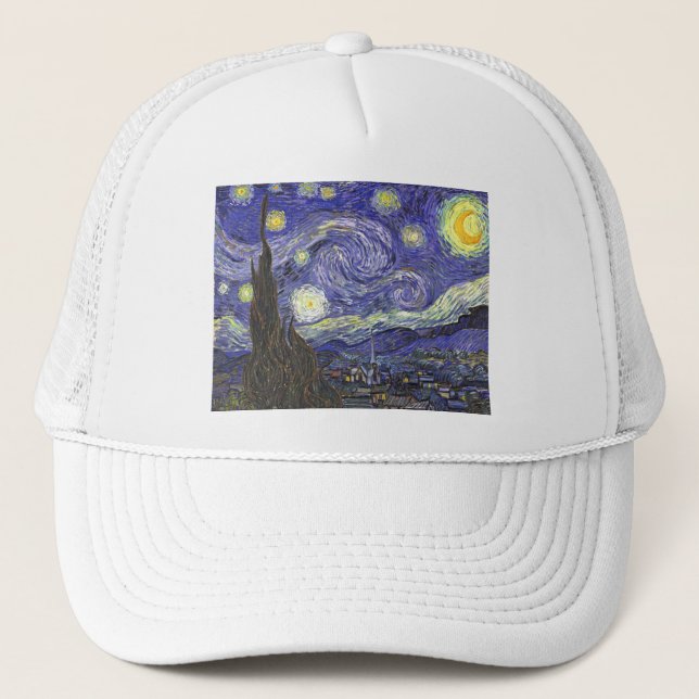 Casquette Nuit étoilée par Vincent van Gogh (Devant)
