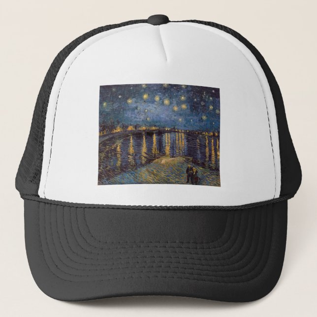 Casquette Nuit étoilée sur le Rhône par Vincent Van Gogh (Devant)
