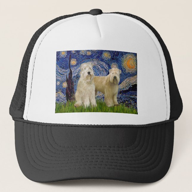 Casquette Nuit étoilée - Terriers Wheaten (deux) (Devant)