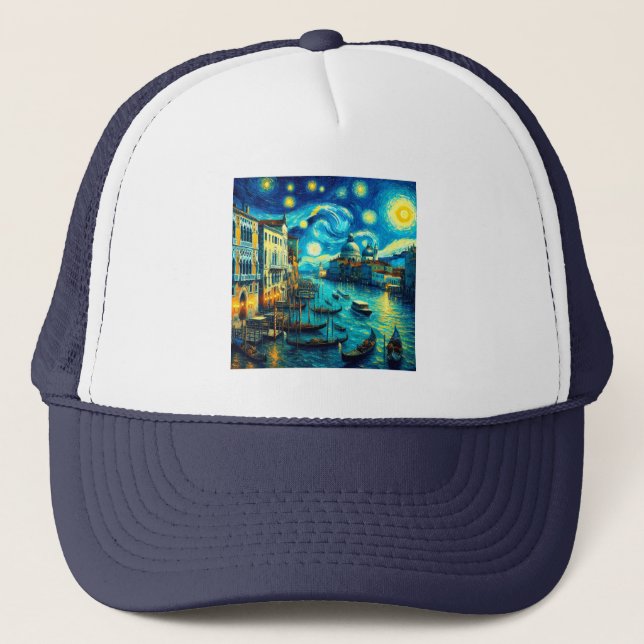 Casquette Nuit étoilée Venise Italie (Devant)