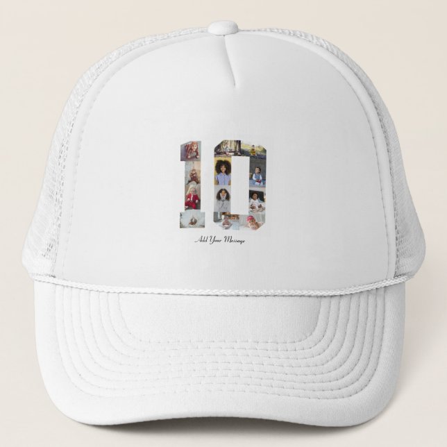 Casquette Numéro 10 Collage photo (Devant)
