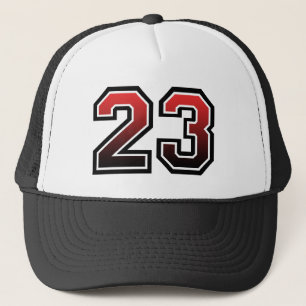 Casquette Numéro "23" rouge et noir