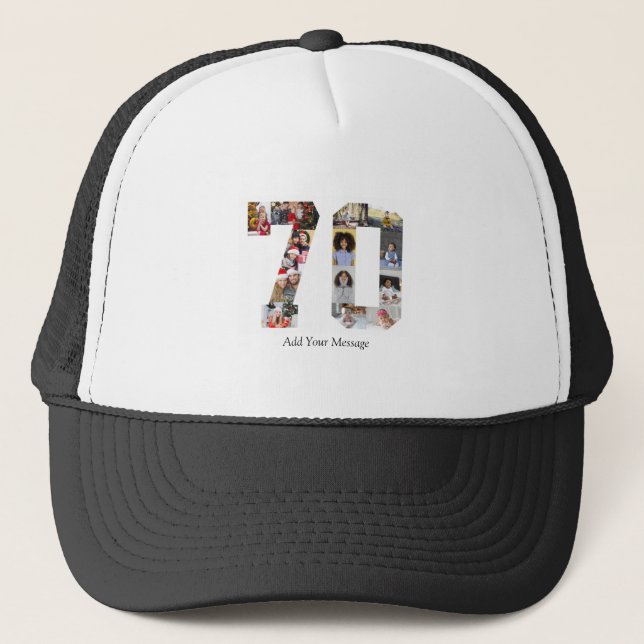 Casquette Numéro 70 - Collage photo (Devant)