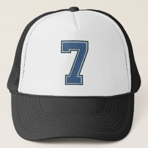 Casquette Numéro bleu 7