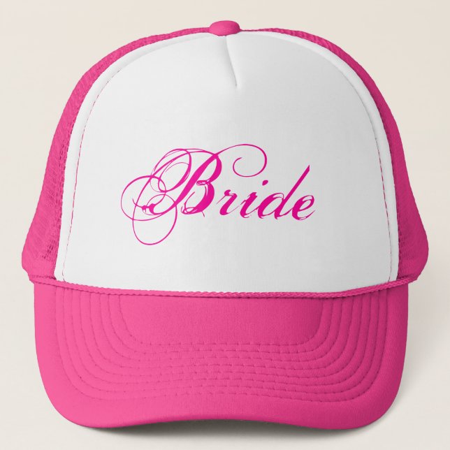 Casquette nuptiale rose (Devant)