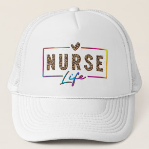 Casquette "Nurse Life" en Elegant Rainbow Colors