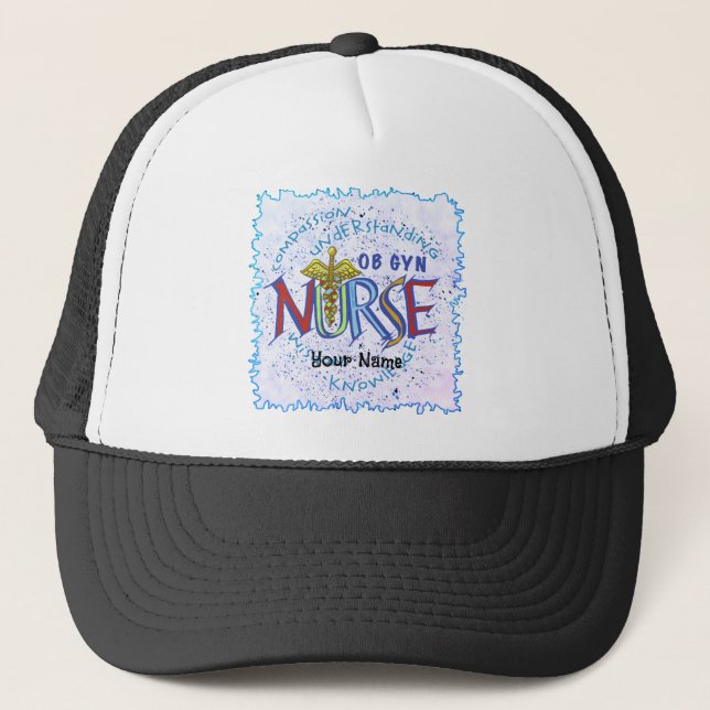 Casquette Ob Gyn Nurse Motto personnalisée infirmières casqu (Devant)