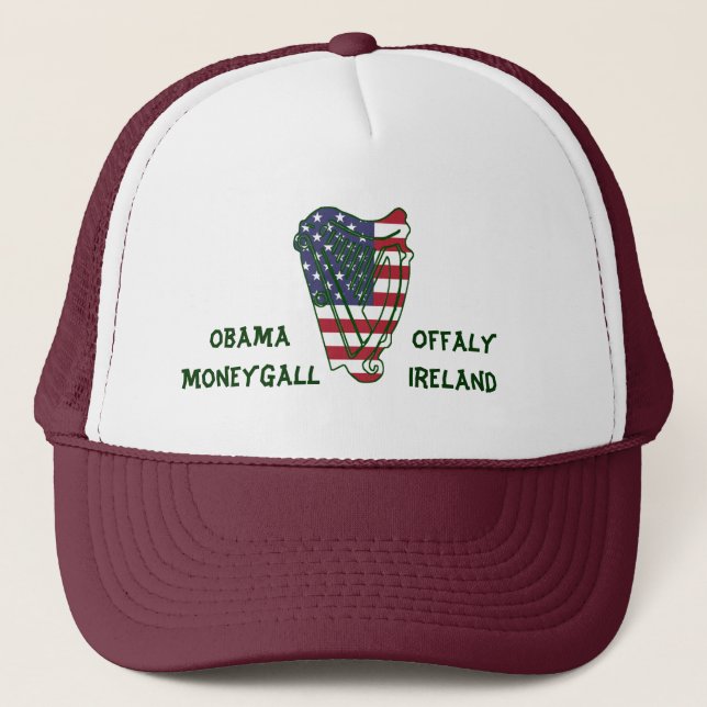 Casquette Obama dans le drapeau d'Offaly USA sur le (Devant)