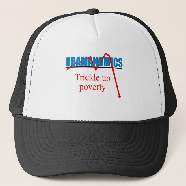 Casquette Obamanomics - filet vers le haut de la pauvreté (Devant)