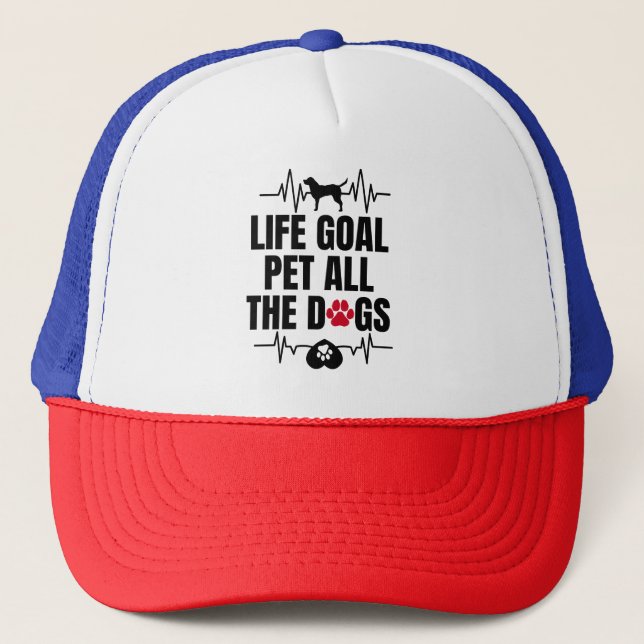 Casquette Objectif de vie animal tous les chiens (Devant)
