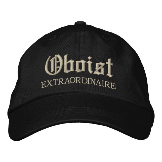 Casquette Oboiste Brodé Extraordinaire Music (Devant)
