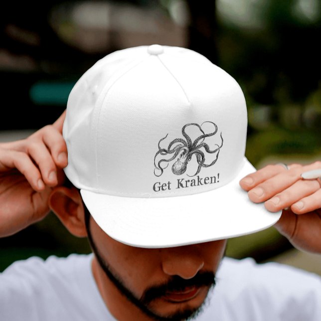 Casquette Obtenez Kraken Monster de la mer Vintage (Créateur téléchargé)