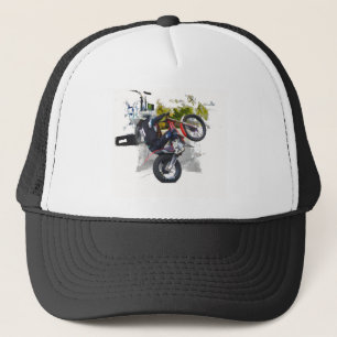 Casquette Obtenez Votre Gaz Sur Motocross Stunt Biker