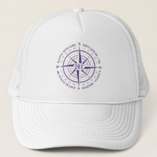 Casquette OBX Boussole Nautique Banques externes Purple Vint