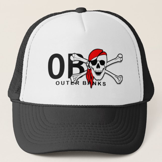 CASQUETTE OBX Skull and Crossbones Pirate Outer Ba (Devant)