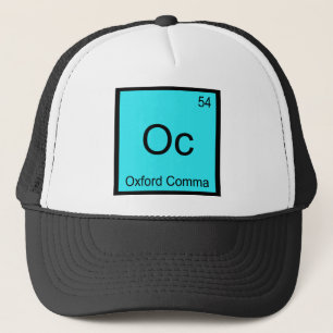 Casquette Oc - Oxford Comma Grammar Chemistry Symbol