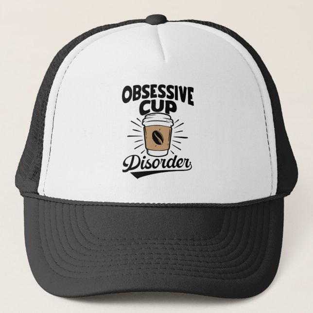 Casquette OCD Obsessionnel Café Trouble Motivationnel Amusem (Devant)