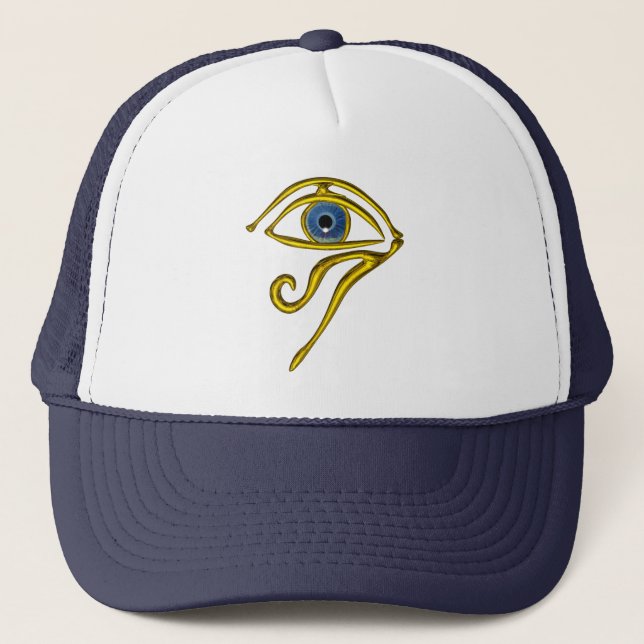 CASQUETTE OEIL BLEU DE TALISMAN/OR HORUS (Devant)