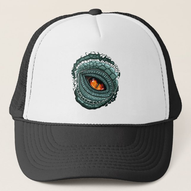 Casquette Œil de prédateur reptile primitif (Devant)