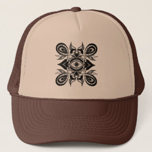 Casquette Oeil ornemental - Style de tatouage botanique Weir